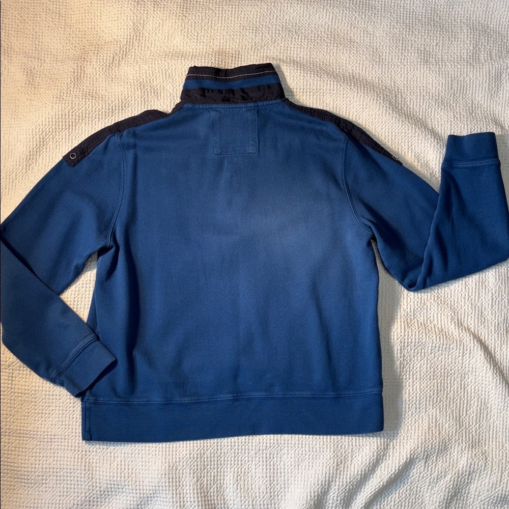 Sperry Top-Sider Blue 1/2 Zip Nautical Pullover, Striped Collar, Large, EUC - Picture 7 of 16